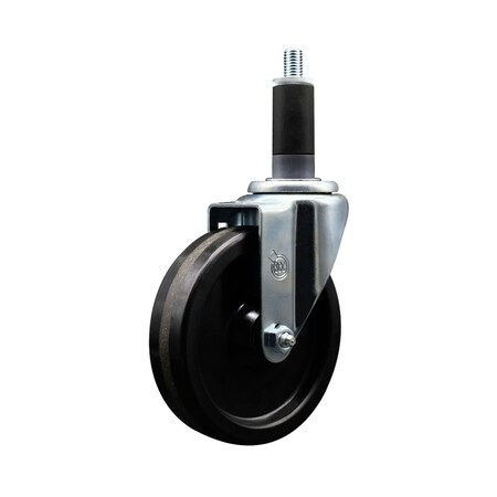 Service Caster 5'' SS Phenolic Wheel Swivel 1-1/8'' Expanding Stem Caster SCC-SSEX20S514-PHS-118